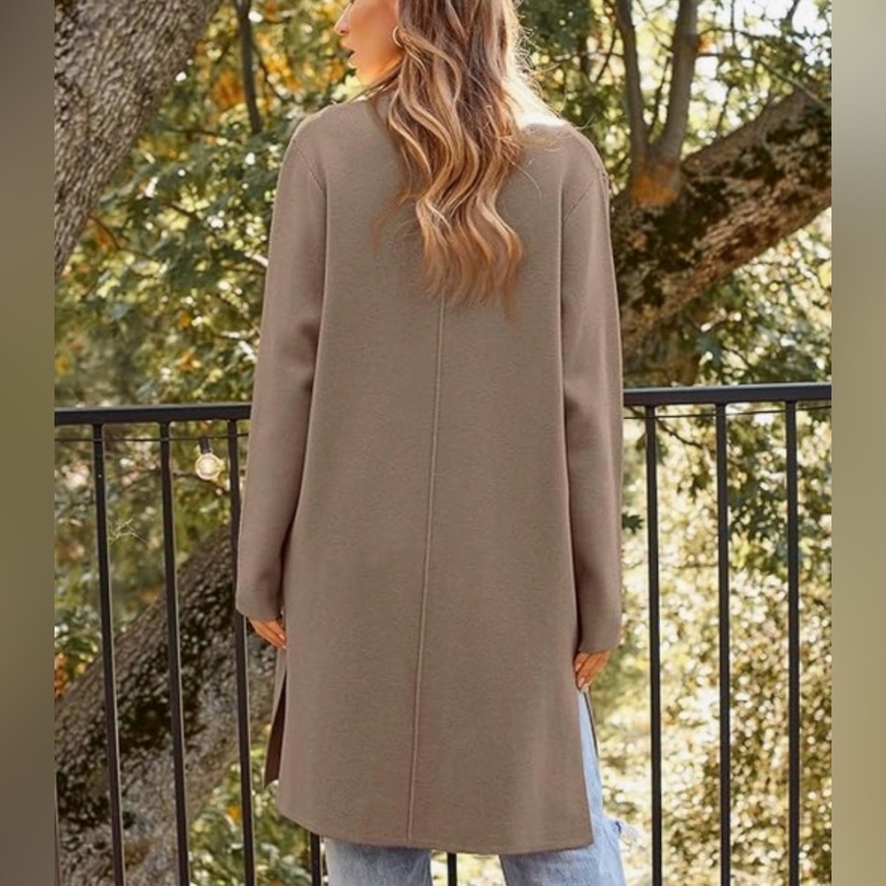 Women's Tan Cardigan Sweater - Picture 5 of 13